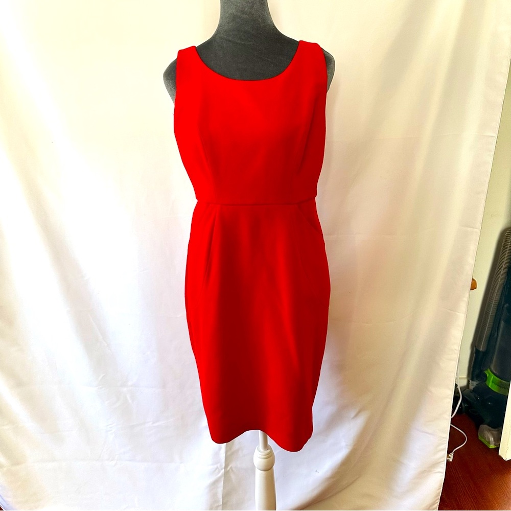 Beautifully made tailored red dress